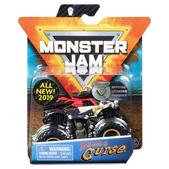 Monster Jam, Official Pirate’s Curse Monster Truck, Die-Cast Vehicle, Crazy Creatures Series, 1:64 Scale