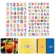 thumbnail image 2 of 20 hojas de pegatinas coloridas con letras y números, pegatinas con letras vibrantes para teléfonos, portátiles, libros, pegatinas con estilo y purpurina, 2 of 7