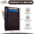 thumbnail image 2 of Front Pocket Slim Minimalist Leather Wallet RFID Blocking Genuine Leather Credit Card Holder, 2 of 6
