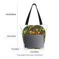 thumbnail image 2 of Goofa Happy Halloween Floral Pattern Tote Bags,Large Capacity Bag,Beach Tote with Zipper Closure, Large Capacity and Foam Padding, 2 of 6