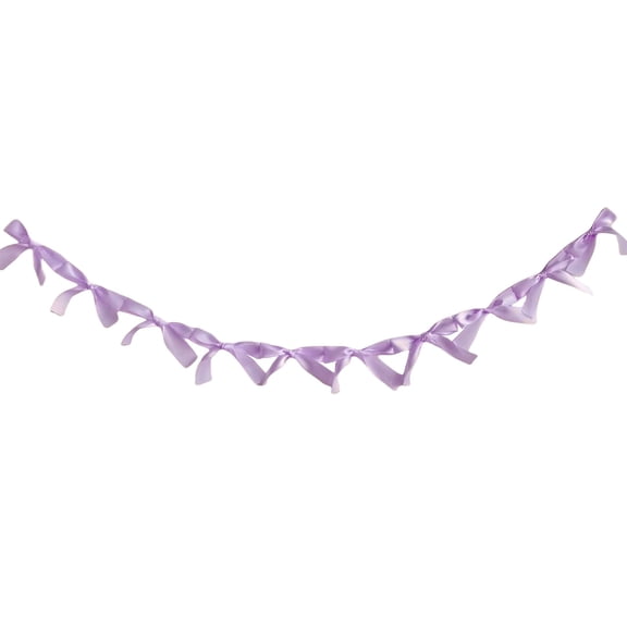 Dusknt Bow Garland Banner for Decorations 70.87Inch Bow Tie Ribbon Garland Banner Valentine'S Day Wedding Birthday Decorations, Event & Party