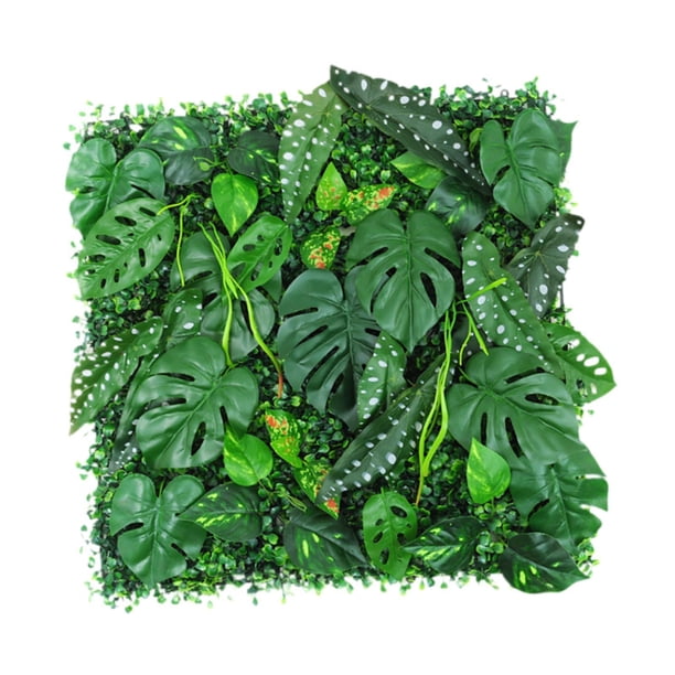 Panel de cobertura artificial de 19 "x 19", telón de fondo verde, telón de fondo de hierba, panel de pared de cobertura verde para escenario, jardín, Estilo A