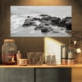 thumbnail image 1 of Côte Rocheuse Noire et Blanche - Grande Toile d'Art de Bord de Mer, 1 of 3