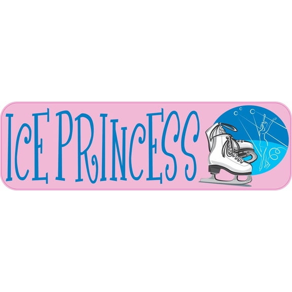 10in x 3in Ice Princess Skating Sports Bumper Sticker Vinyl Window Decal