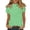 Green-01, variant on Women's Turtleneck Tops Fashion Polka Dot Print Short Sleeve Blouse for Casual Daily Comfort
