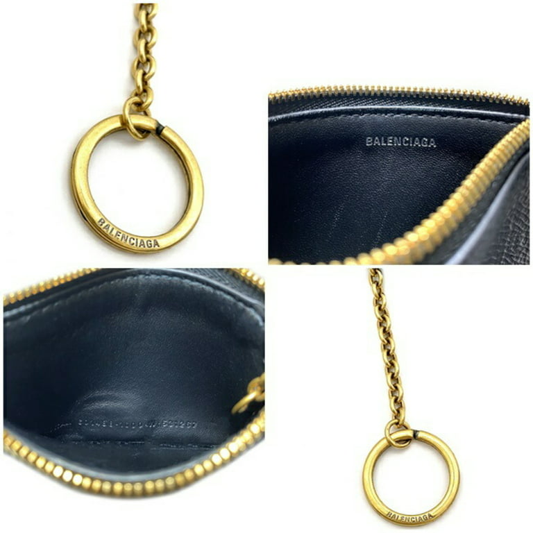 Vintage KORET Purse Black- Chain Strap Shoulder Bag W Coin Purse Brass  Detail