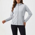 thumbnail image 2 of Women's Hoodie Full Zip Up 2026 Lightweight Breathable Open Front Jacket Cover Up for Summer Beach Outfits Drop Shoulder Outerwear Tops, 2 of 8