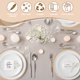 thumbnail image 3 of Uxcell 4 Pcs Manteles Individuales Redondos Tejidos, Mantel Lavable de 4.3 Pulgadas Resistente al Calor Decorativo para Mesa de Comedor de Cocina Encimera, Gris Gradiente, 3 of 7