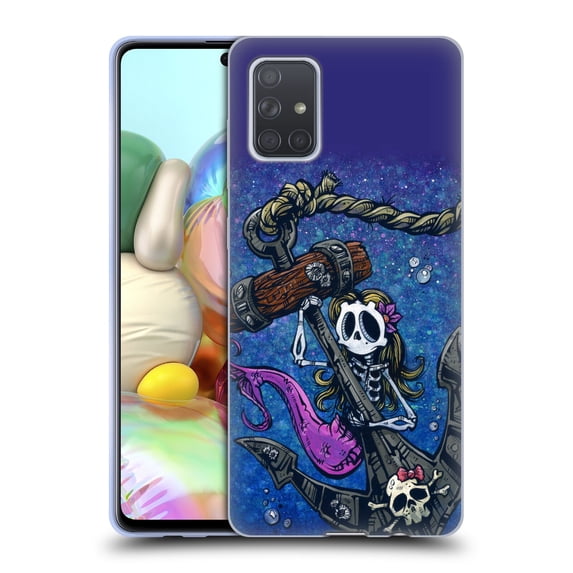 Head Case Designs Officially Licensed David Lozeau Colourful Grunge Mermaid Anchor Soft Gel Case Compatible with Samsung Galaxy A71 (2019)