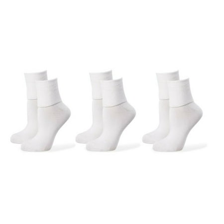 

Jefferies Socks Womens Socks Smooth Seamless Turn Cuff Dress Work Casual Cotton Ankle Socks 3 Pairs