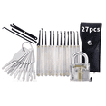 thumbnail image 1 of Kit Ganzuas Cerrajero Ganzuas Lishi Multipunto Candado 27pz plata, 1 of 5