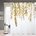thumbnail image 4 of Blue Eucalyptus Shower Curtain for Bathroom Floral Watercolor Leaves on The Top Shower Curtain Botanical Shower Curtain Nature Fabric Bath Curtain Country Plant Cloth Bathroom Decor 72x72, 4 of 6