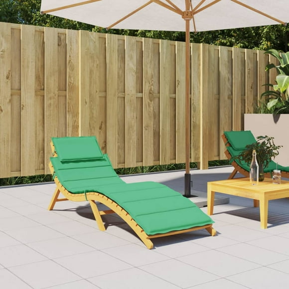 vidaXL Sun Lounger Cushion Green 186x58x3cm Oxford Fabric