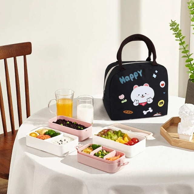 Bolsa térmica de aluminio para el almuerzo, bolsa para estudiantes, bolsa térmica de mano, bolsas de poliéster engrosadas