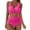 Hot Pink-07, variant on Lopeceal Women's High Waisted Bikini Twist Front Tie Back 2 Piece Swimsuits