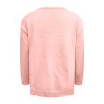 thumbnail image 6 of Comdrip Women's Asymmetrical Off Shoulder Knit Sweater Long Sleeve Loose Fit Wrap Fall Pullover with Side Buttons Pink XXL, 6 of 6