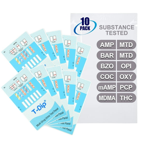 Mintegrity [10pk] - 12-Panel Dip Card Instant Urine Drug Test - (AMP/BAR/BZO/COC/mAMP/MDMA/MTD/OPI/OXY/PCP/PPX/THC) #MT-WDOA-1124