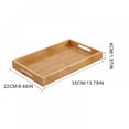 thumbnail image 4 of Bamboo Serving Tray Food Eating Tray with Handles,13.8"* 8.66" Multi-Use Platter Trays Set for Coffee, Breakfast, Tea, Wooden walker Tray Used in Kitchen, Dining Room, Party, Restaurants, 4 of 5