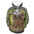 thumbnail image 3 of Sudadera con estampado 3D de animales divertidos y perezosos, linda sudadera con capucha Bradypod para hombres, ropa informal para mujeres, ropa de calle con capucha para niños, 3 of 4