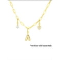 thumbnail image 6 of Brilliance Fine Jewelry Simulated Diamond Initial A Charm Set in 14KT Gold Plated Sterling Silver, 6 of 13