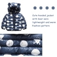 thumbnail image 5 of Baby Hooded Down Jacket Snow Suit Light Warm Windproof Outerwear Cute Bear Ear Down Coats, 5 of 6