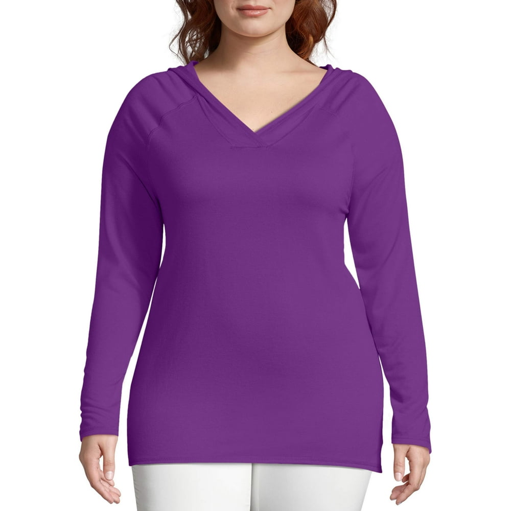 Just My Size - Just My Size Women's Plus Size French Terry V-Neck ...
