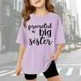thumbnail image 3 of LEKDFST Promoted to Big Sister Shirts for Toddler Baby Girls Announcement T-Shirt Summer Short Sleeve Tees Big Sis Tops Purple 5-6 Years, 3 of 7
