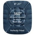 thumbnail image 2 of INGALIK Queen Mattress Topper, Cooling, Extra Thick, Pressure Relief, 400TC, 8-21" Deep Pocket, Sensitive Skin, Navy Blue, 2 of 9