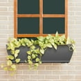 thumbnail image 4 of Acadia 36" x 11" x 10" Rectangular Graphite Grey Self Watering Plastic Window Box Planter, 4 of 6