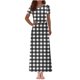 thumbnail image 1 of Vestido Corto de Verano de la Moda de las Mujeres Impreso de Manga Corta Cuello Redondo Tobillo de Longitud Vestido Casual, 1 of 4