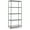 Antique Black, variant on Signature Design by Ashley Ryandale 73" Bookcase, Antique Brass Finish Metal Frame with Clear Glass Shelves, Modern Industrial 5-Shelf Display