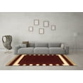 thumbnail image 3 of Ahgly Company Indoor Round Abstract Brown Contemporary Area Rugs, 5' Round, 3 of 4