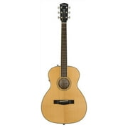 Fender® Paramount PM-TE Travel Standard Acoustic/Electric Guitar with Case, Ovangkol Fingerboard, Natural