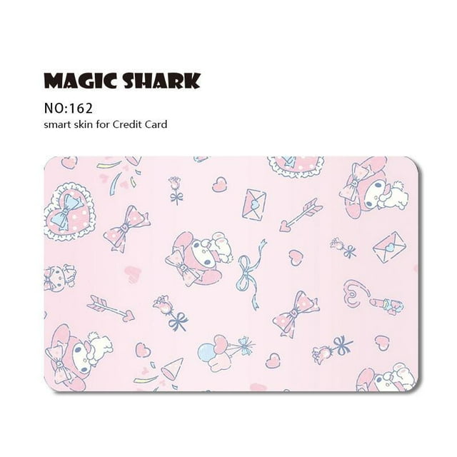 2024 New Cartoon Anime Stone Panda Bear Front Sticker Tape Cover Skin Film Case for Big Card Small No Chip Credit Debit Card 162 Small Chip
