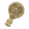 thumbnail image 2 of Royal Designs, Inc. Traditional Filigree Globe Crystal Embelishment Finial for Lamp Shade, F-5072PB-1, Polished Brass, Single, 2 of 5