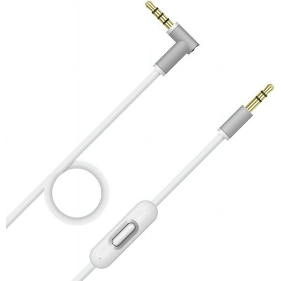 HSHDLDF Beats Replacement Audio Cable Cord Wire with in-line Microphone and Control for Beats by Dr Dre Headphones Solo Studio Pro Detox Wireless Mixr Executive Pill (White)