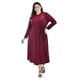 thumbnail image 5 of Vestido midi Roman Fashion Vino Talla Extra 3826, 5 of 6