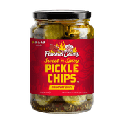 Famous Dave's Sweet 'N Spicy Pickle Chips, 24 fl oz Jar
