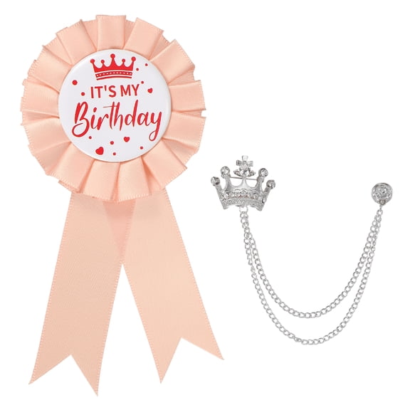 Uxcell Birthday Pin & Crown Hanging Chain Pins, Dark Green&Golden Green Diamond