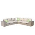 thumbnail image 1 of Living Source Intl Ensemble de Sièges Sectionnels en Osier / Rotin 9 Pcs Gris, 1 of 12
