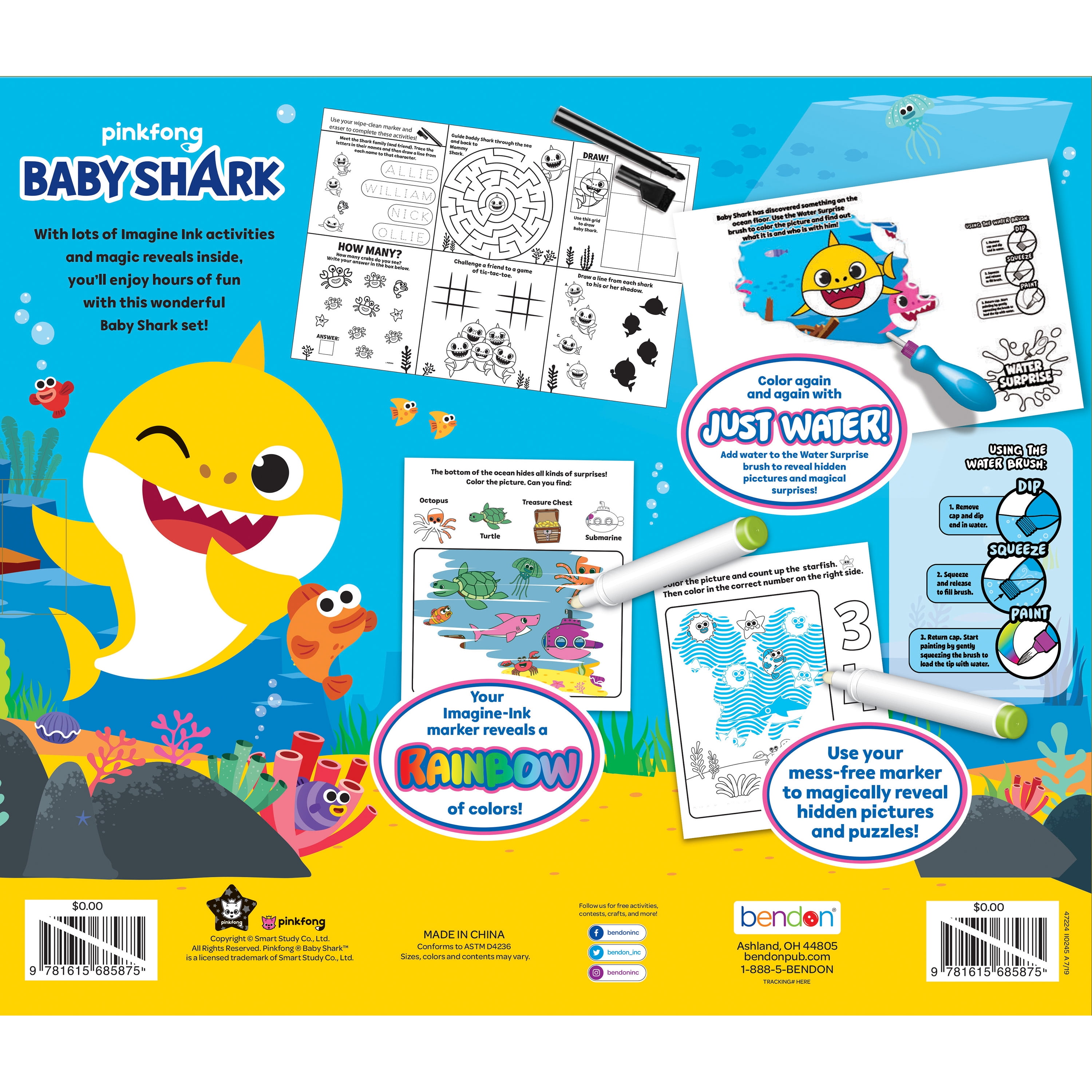 BABY SHARK imagine ink MESS-FREE MARKER! - Crane Book Fairs