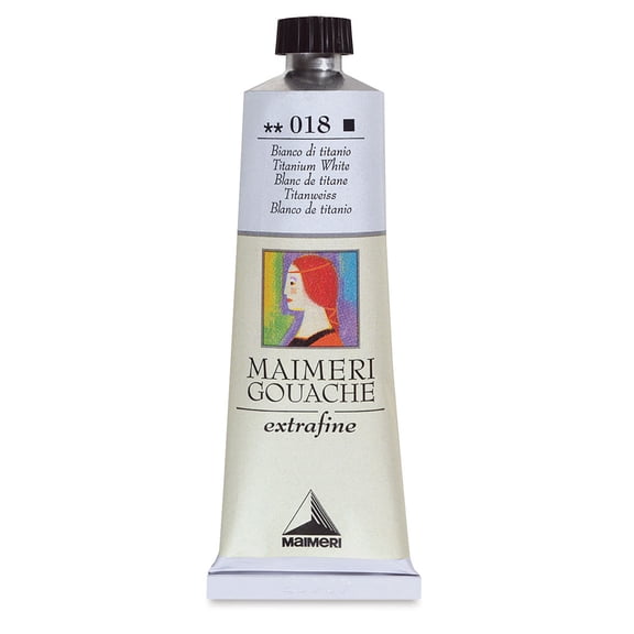 Maimeri Artist Gouache - Titanium White, 60 ml tube