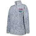 thumbnail image 2 of Women's Gameday Couture Heather Gray Florida Gators Leopard Quarter-Zip Sweatshirt, 2 of 4