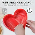 thumbnail image 5 of Silicone Heart Shaped Cake Pans 10 Inch Large Heart Cake Pan Nonstick Silicone Heart Molds for Baking (2 Pcs Set, Cream), 5 of 10