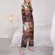 thumbnail image 3 of Fotbe fairy-tale-world-with-delicious-candy Conjunto de Pijama de Manga Larga para Mujer con Estampado, Ropa de Dormir de 2 Piezas, Conjunto de Casa Suave y Cómodo con Bolsillos-Small, 3 of 7