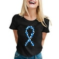 thumbnail image 1 of TSADFHJI Hauts de Sortie pour Femmes Manches Longues T-Shirt Imprimé Manches Courtes Col Rond Blouse TG Noir, 1 of 4