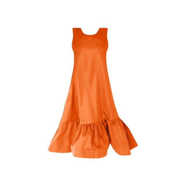 Prolriy Robes Printemps Été pour Femmes 2025 Été Col Rond Ample Manches Robes Pliantes Taille Ample Robe Mi-Longue d'Été Robes d'Été pour Femmes Décontractées Robe Mignonne Robes pour Femmes Orange TG