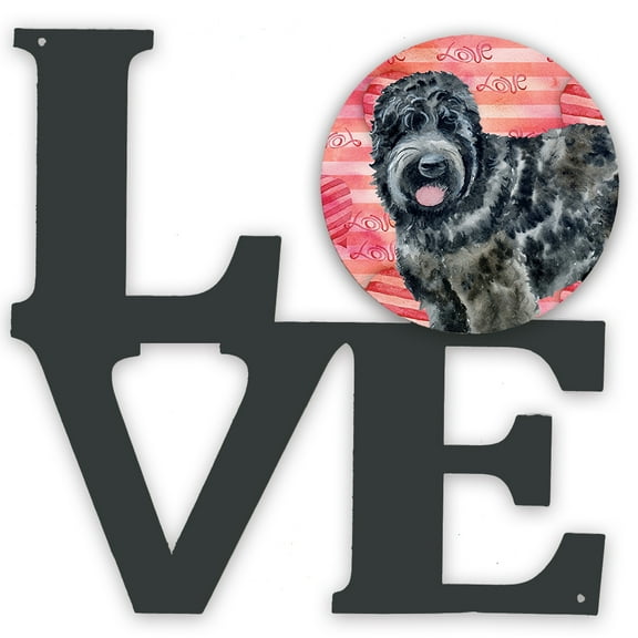 Black Russian Terrier Love Metal Wall Artwork LOVE