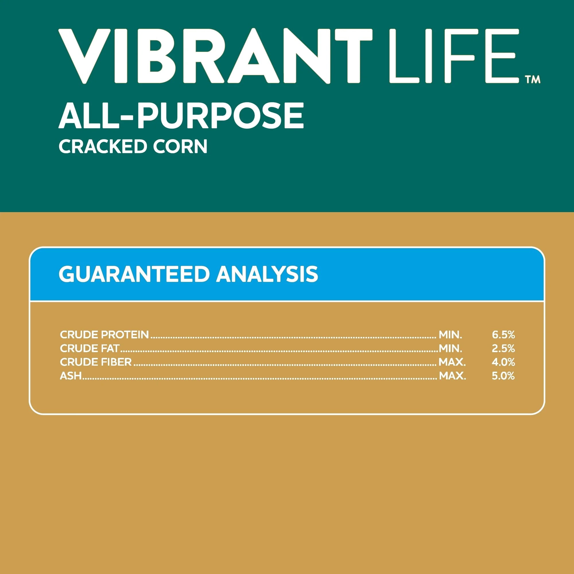 (2 pack) Vibrant Life All-Purpose Cracked Corn, 40 lb Bag