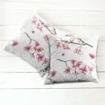 thumbnail image 2 of Ambesonne Spring Throw Pillow Cover 2 Pack, Watercolor Art Flower, 20", Pink Green, 2 of 6